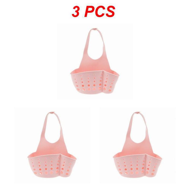 1~10PCS Sink hanging drain basket storage hanging basket storage rack drain rack adjustable snap- soap sponge rack kitchen