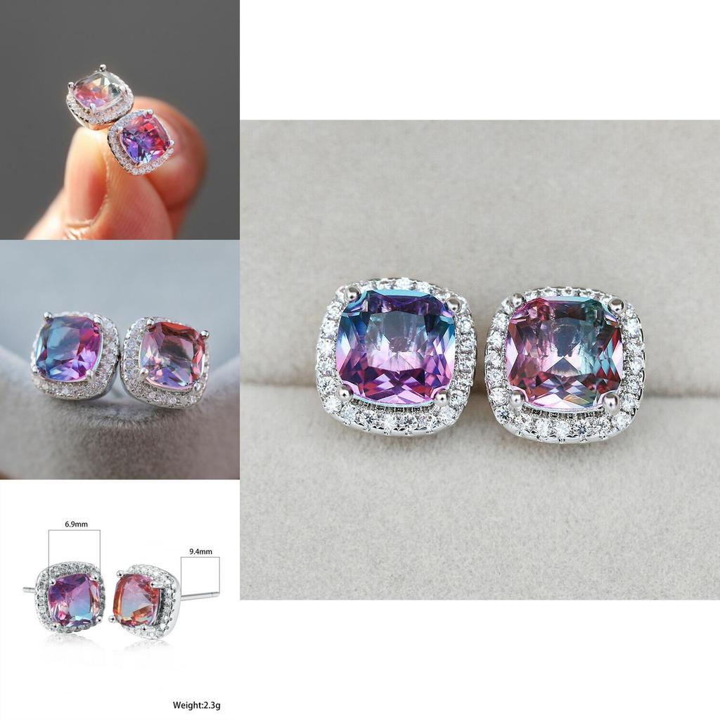 Unique Geometric Ear Jewelry With White Zirconia For Party Or Casual Wear