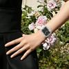 1pc Rhinestone Decor Tempered Glass Screen Protector Watch Case For Apple Watch 38/40/41/42/44/45Mm,Series SE/9/8/7/6/5/4/3/2/1
