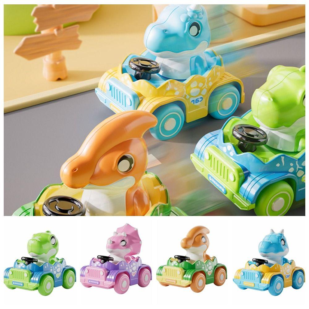 Early Education Dinosaur Inertia Pull Back Car ABS Press Slide Toys Car  Holiday Birthday Gift