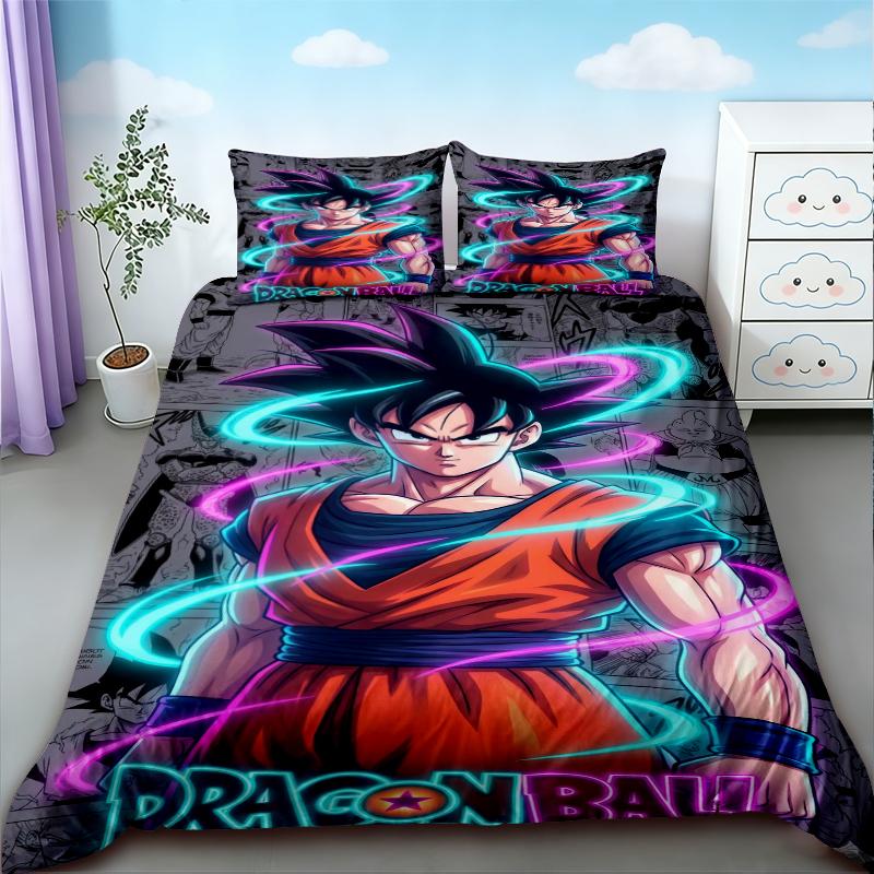 Duvet Cover Dragon Ball Anime Soft and Comfortable Twin Single King Kids Adult Gift Three Piece Set Decorative Bed Sheet