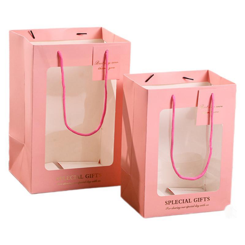 Elegant Teacher's Day Gift Bag: Transparent Small Handheld High-Grade Paper Box with Instagram Style