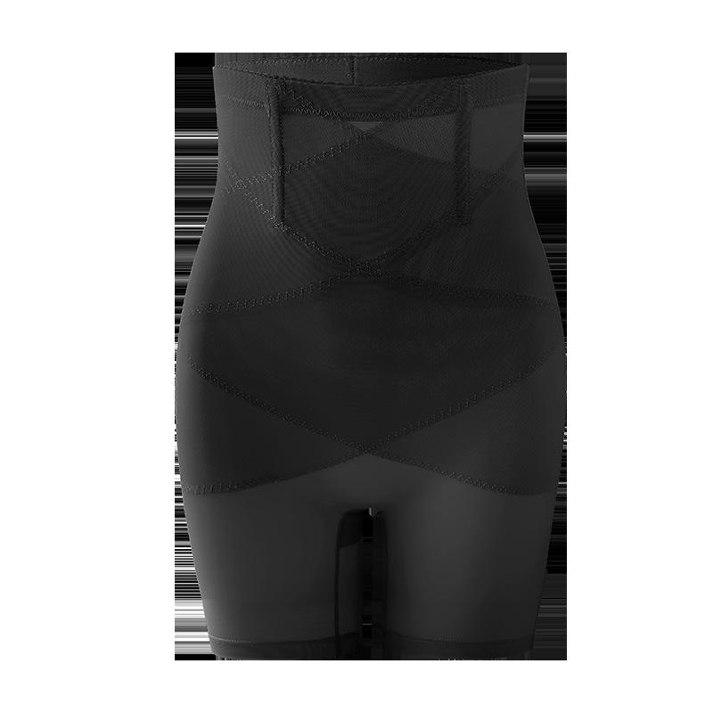 Women's Plus-Size Cross-Strap High-Waist Mesh Shapewear: Waist Cincher, Butt Lifter, Body Sculptor.