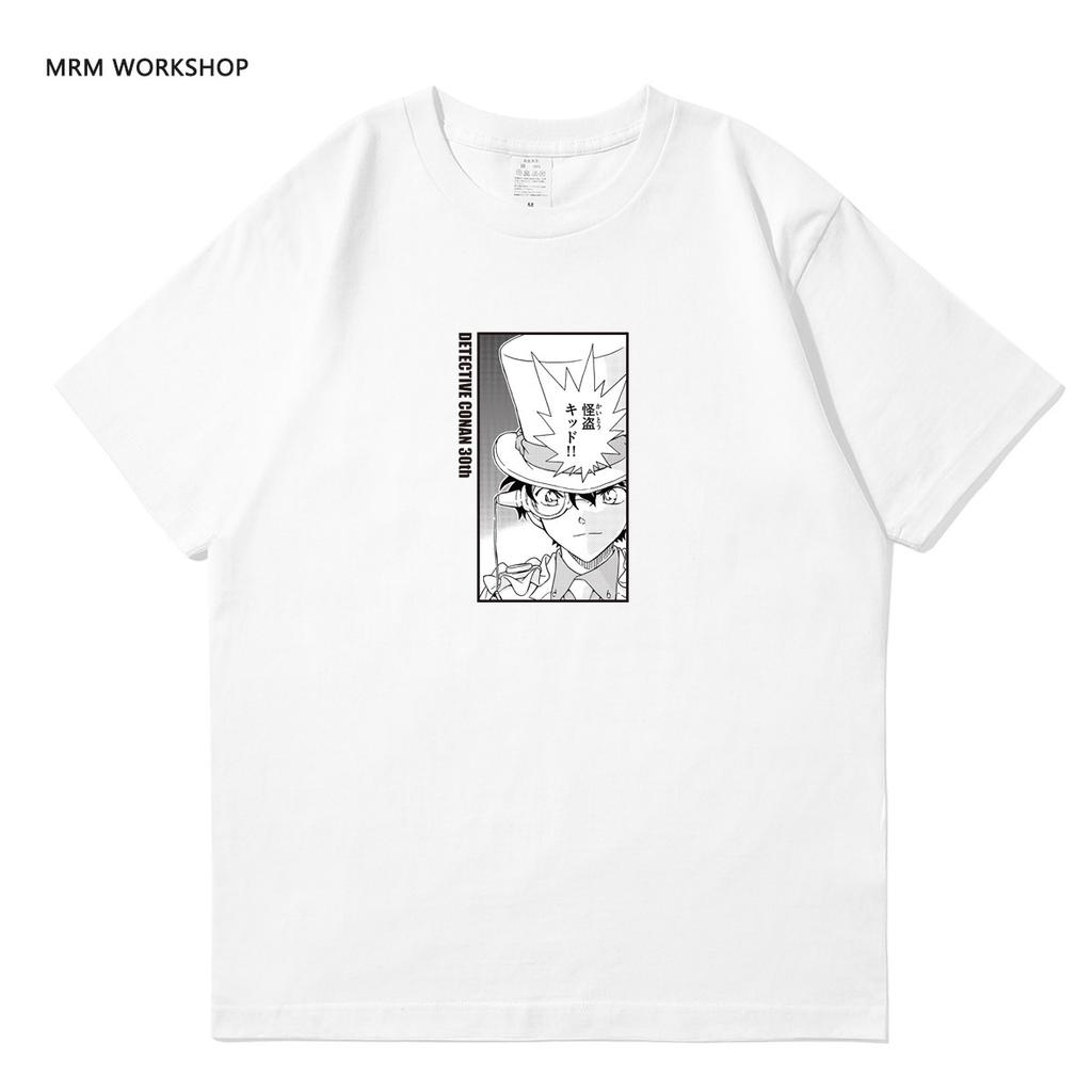 Detektyw Conan Anime Periferyjne Ubrania Krótki Rękaw Kudo Shinichi Amuro Przez Potwór Złodziej Kidd T-Shirt Męski i Damski