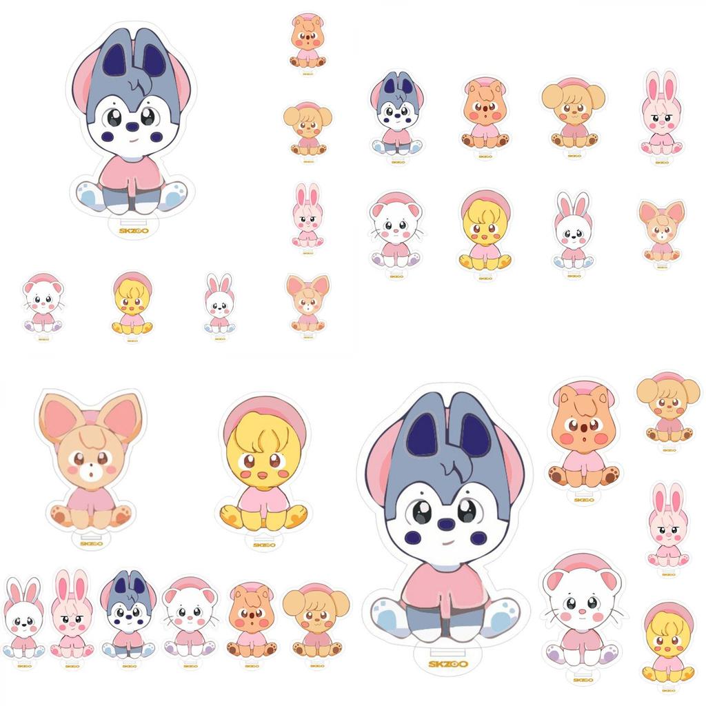 Skzoo Stray Kids Standfigur Schreibtisch-Aufsteller mit entzückendem Wolf Chan Design