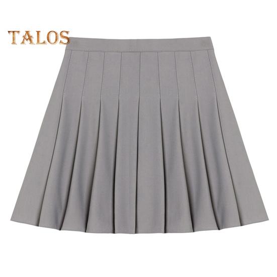 Damen-Minirock, elastischer A-Linien-Rock mit hoher Taille und Shorts-Futter, einfarbig, kurzer Rock, vielseitiger Styling-Rock