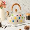 Cross-Border Polka Dot Whistling Kettle, 3L Stainless Steel, for Boiling Water, Tea, Coffee - European & American Style Kitchenware.