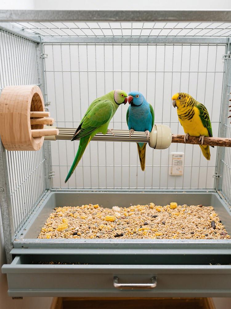 Auto Thermostat Heated Bird Perch Safe Warmer Stand with Anti Bite Design for Parakeets Conure Parrots Nighttime Winter Supplies