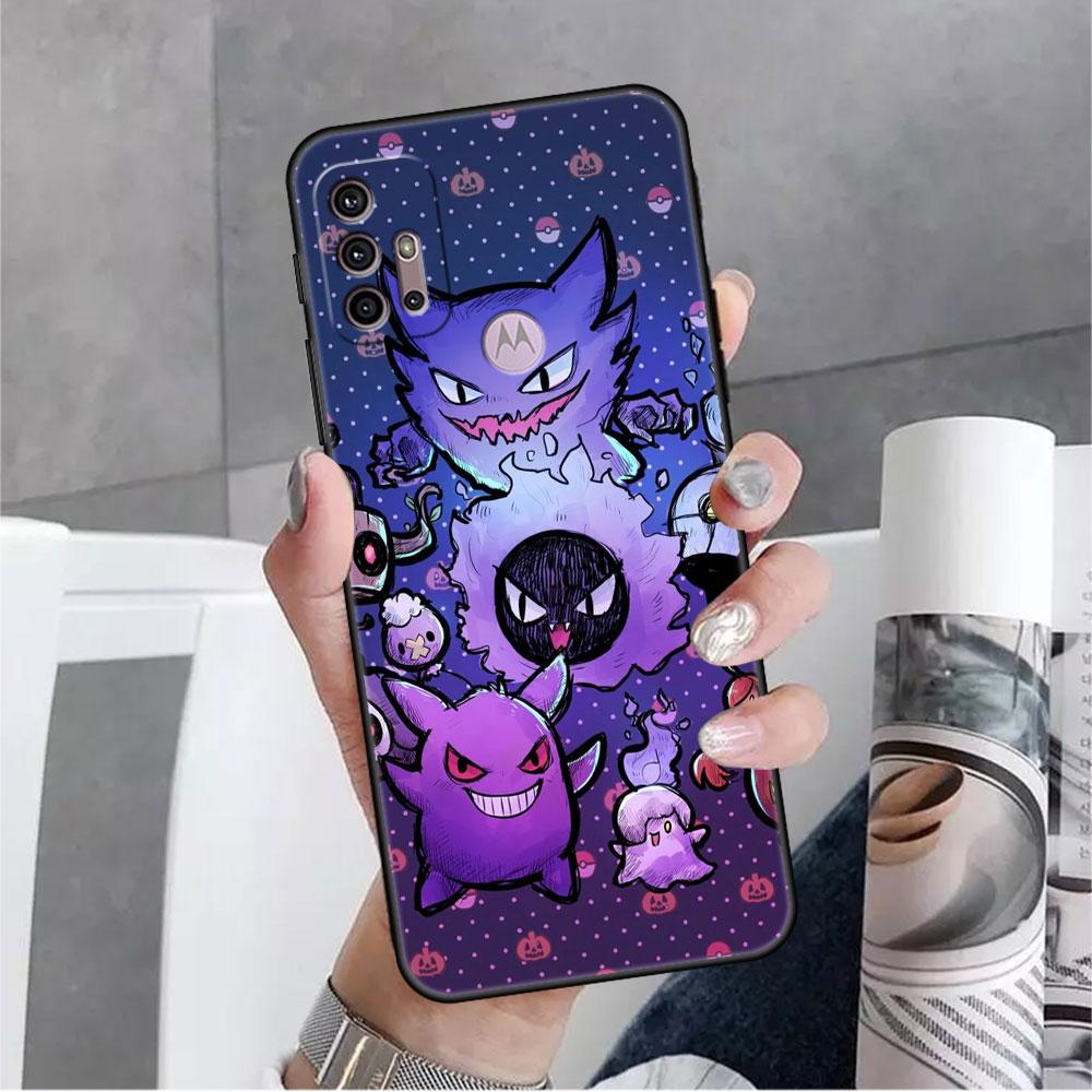 

Чохол для Motorola G60 G30 G22 Edge 20 Lite G31 One Fusion G9 G8 G60s G51 G71 G52 G200 G50 Soft Phone Cover Pokemon Gengar Cool Moto One Fusion Plus