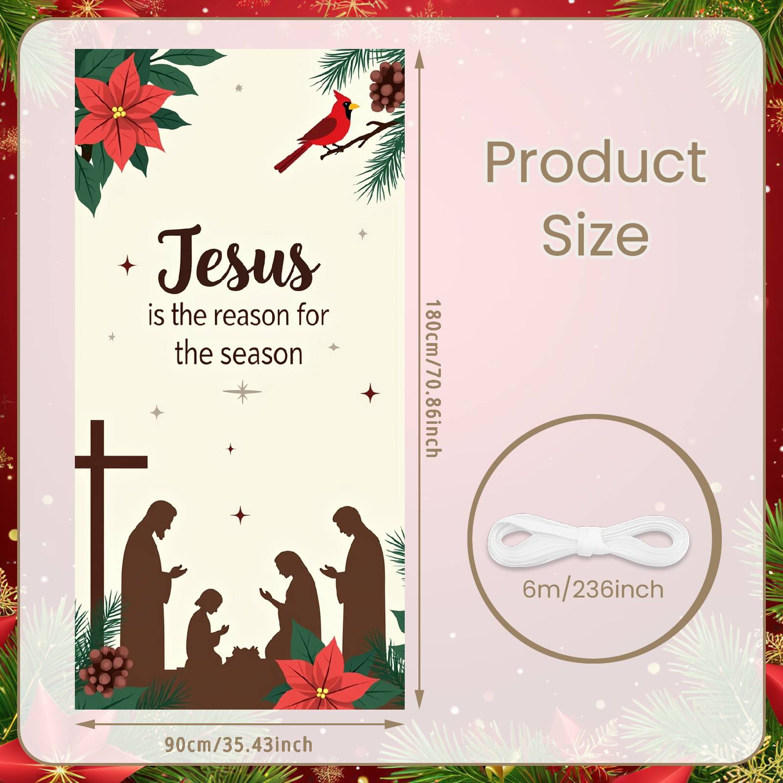 

Nativity Backdrop Star Decor Religious Display Jesus Display Religious Christian Background For Christmas Eve Family Devotion
