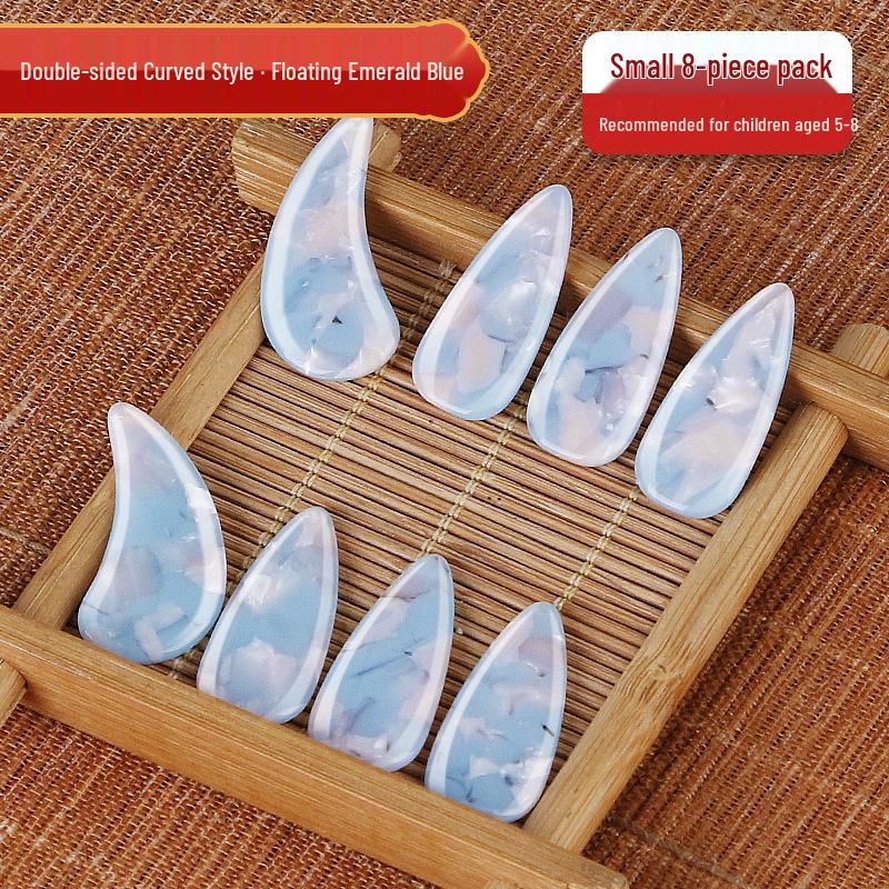 Double-Sided Arc Guzheng Finger Picks for Kids & Adults – Beginner to Professional Level with Adhesive Tape, Small/Medium Size Big