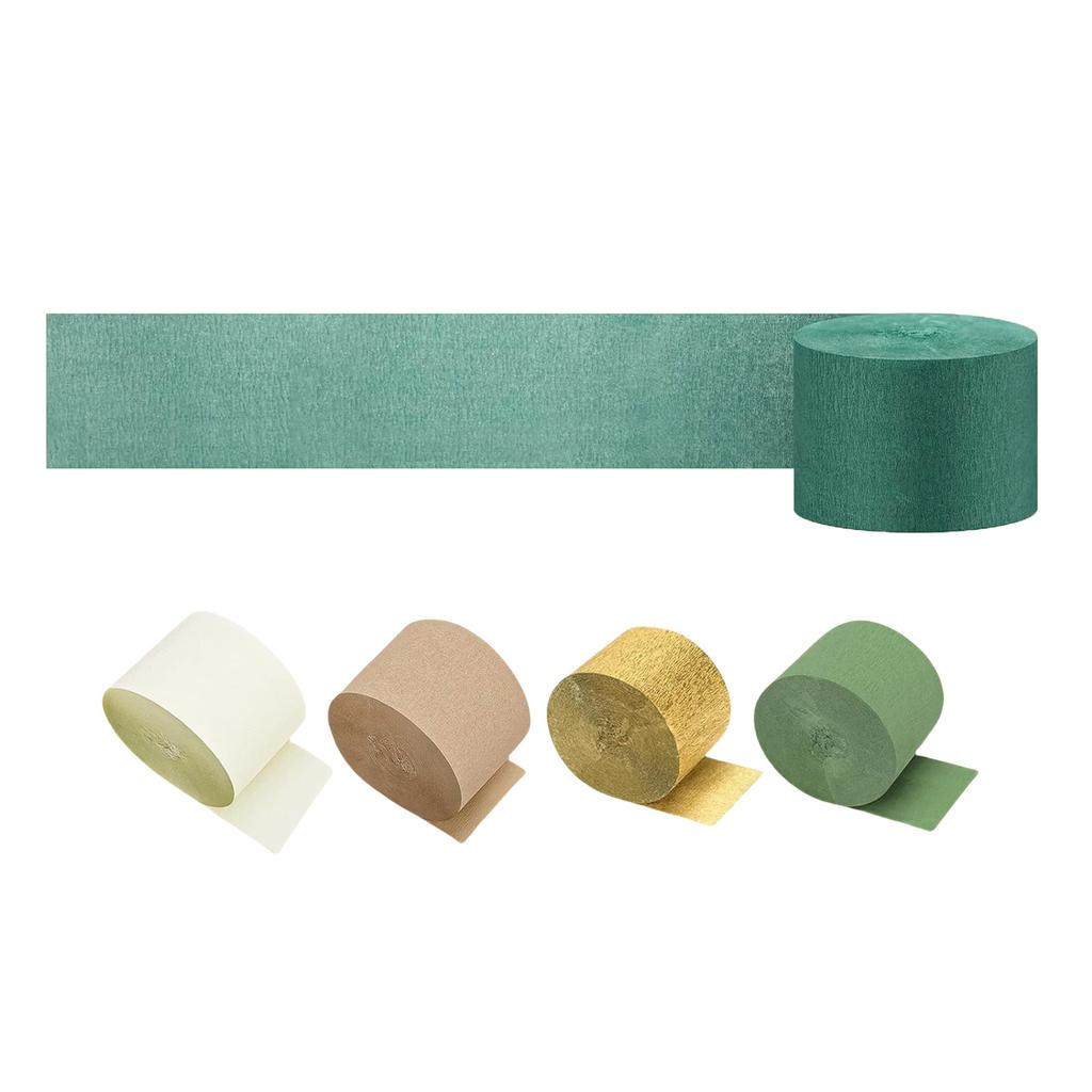 5 Rolls Crepe Paper Hanging Ornament 410ft Long Crepe Paper Roll for Wedding Bridal Showers Birthday Party Baby Showers