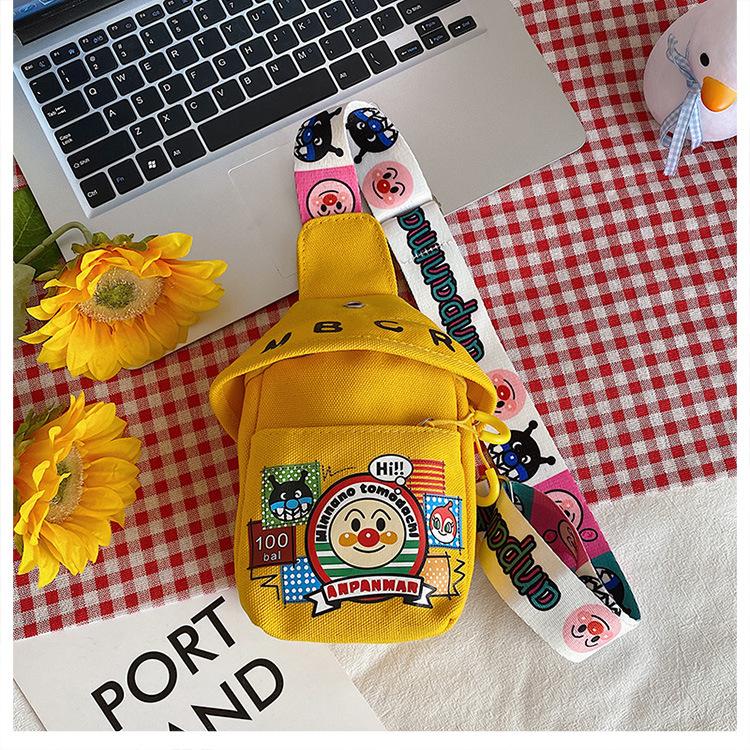 

Желтая мультяшная наплечная сумка Хлеб-супермен Семейная сумка Подарочная сумка на день рождения Холщовая сумка Студенческая