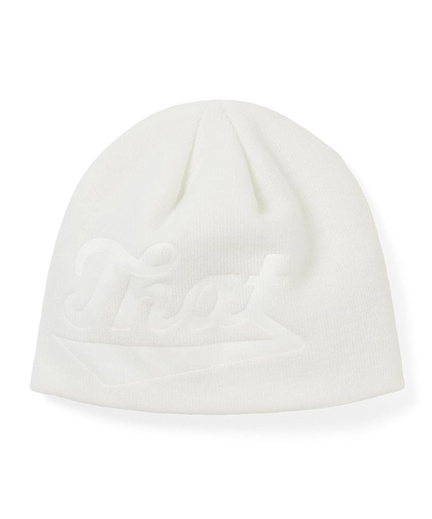 THISISNEVERTHAT Debossed That No Cuff Beanie Off White