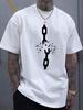 Broken Chain Bird Graphic Print Men's Luxury Cotton Short Sleeved T-shirt Summer Unisex Men's and Women's Street Fashion
