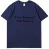 Rolig Sarkastisk Jag Älskar Att Vara Full Hatar Att Springa T-shirt Sommar Grafiska T-shirts Mode T-shirts Toppar Bomull Nya Skjortor Och T-shirts