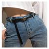Women's New Fashionable Versatile Belt Retro Butterfly Black Belt Ins Style Decorative Belt for Suit Jeans