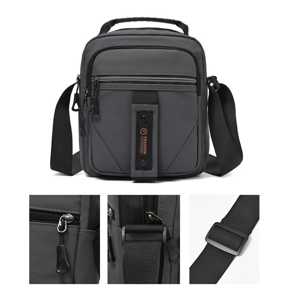 

Waterproof Crossbody Phone Bag Portable Men s Handbag Fashionable Messenger Sling Bags Shopping сірий