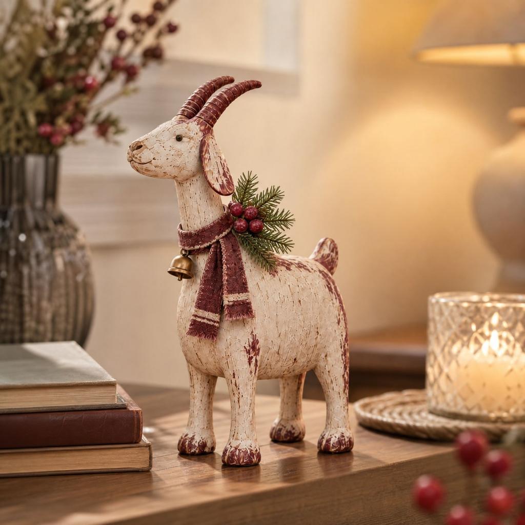 Weihnachtsfigur im Vintage-Stil für Tischdekoration und Regal
