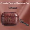 Luxury Crocodile Leather Pattern Headphone Case For AirPods Pro 2 3 Airpods 1 2 3 4 Bluetooth Case Plain PC Hard Earphone Cover