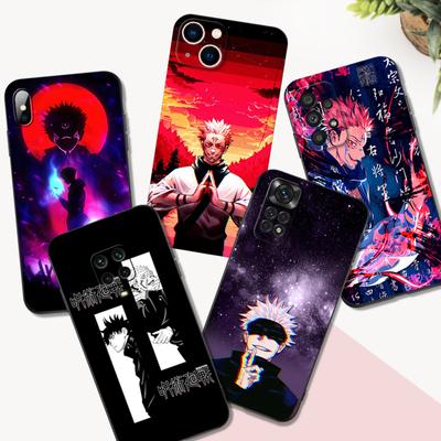 Funda de tpu negra para Xiaomi Redmi 9T Funda Redmi Note 9T Note 10 5G 4G Pro 10S jujutsu kaisen JJK