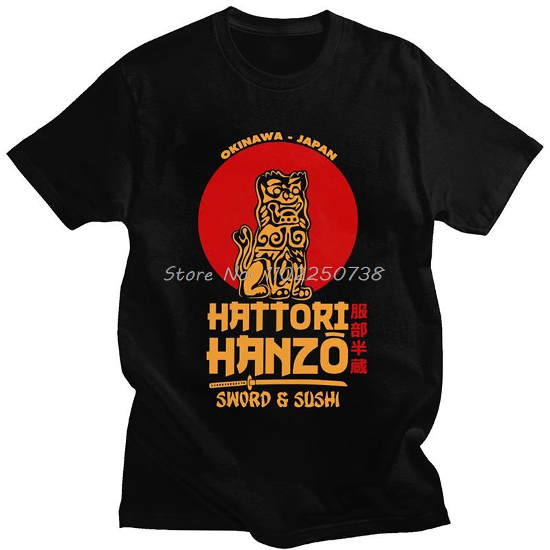 

Hattori Hanzo Sword and Sushi Anime T Shirt Classic Bill Kill Movie Cult Manga Cotton T-shirt Japanese Samurai Sword Tees Tops S
