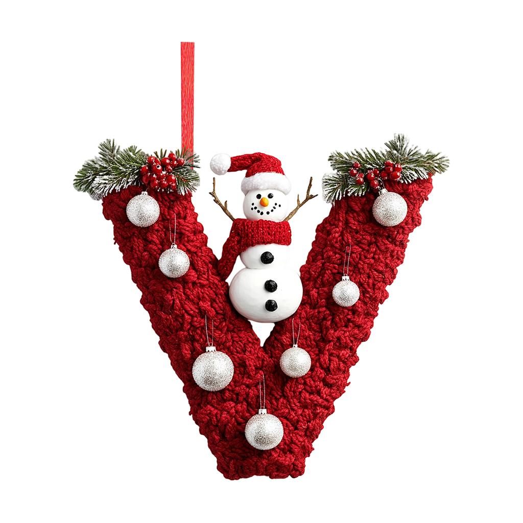 2D 26 Letter  Christmas Ornaments Acrylic Flat Christmas Tree Home Decorations Ornaments