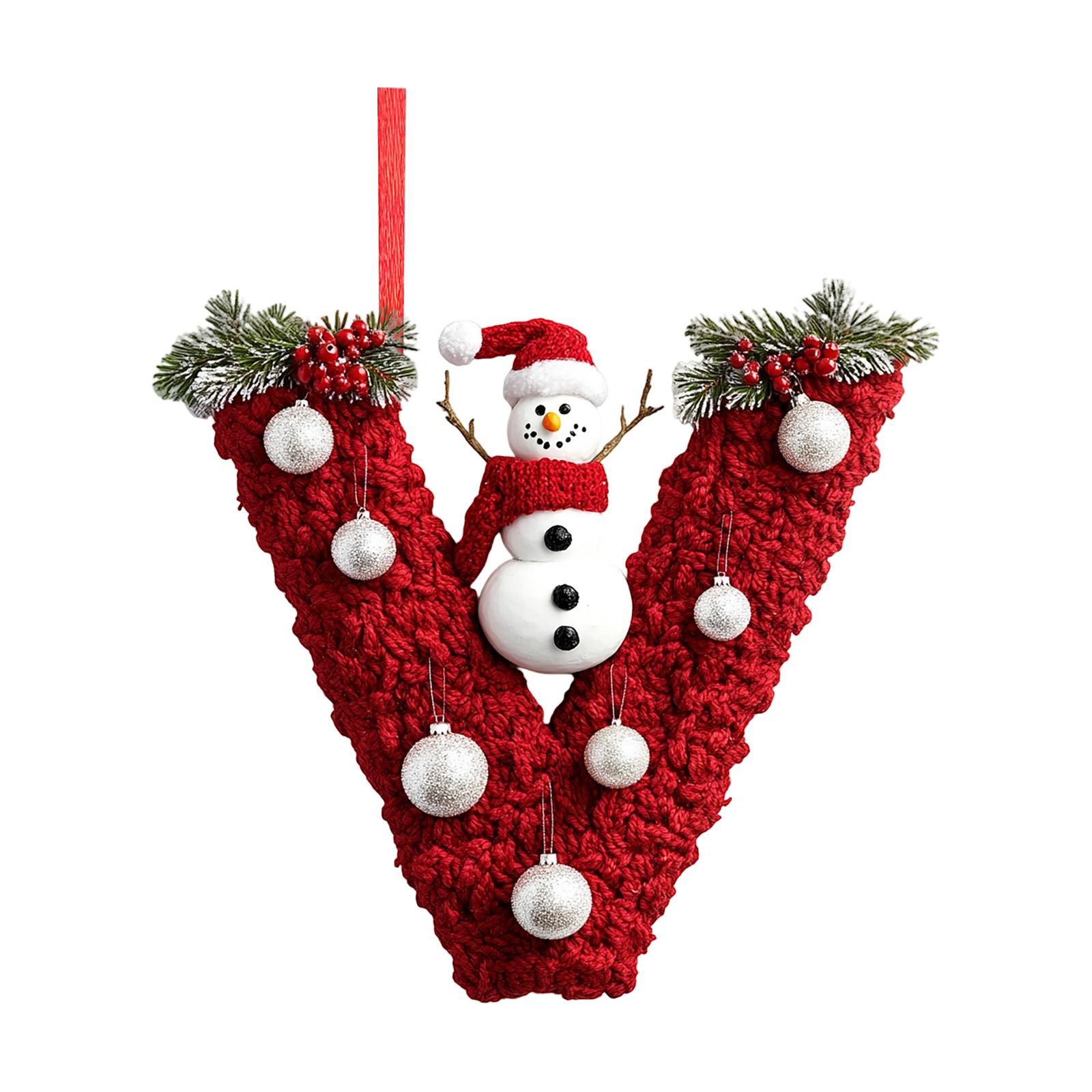 

2D 26 літер Різдвяні прикраси Акрилові плоскі ялинкові прикраси для дому One Size