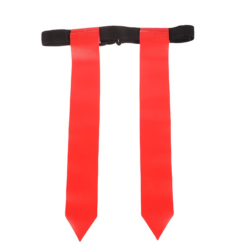 

Спортивный флаг-футбол стропа поясной флаг яркий цвет регулируемый соревновательное тренировочное оборудование ПВХ американский футбол пряжка ремень 2 streamers красный