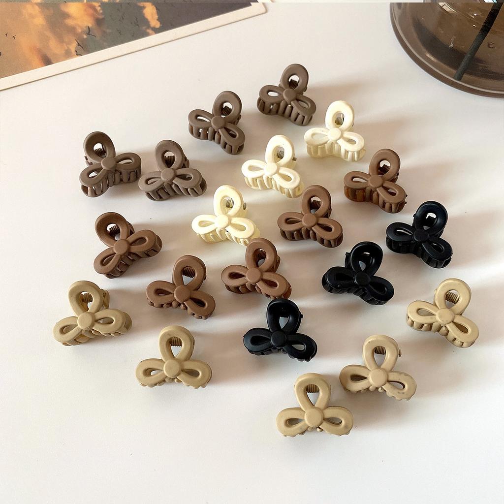 10Pcs/set Small Flower Hair Claw Clips for Women Girls Matte Rectange Jaw Clips Semicircle Barrettes for Thin Hair