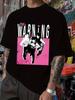 Das Warning Grafik-T-Shirt - Hip Hop Band Print