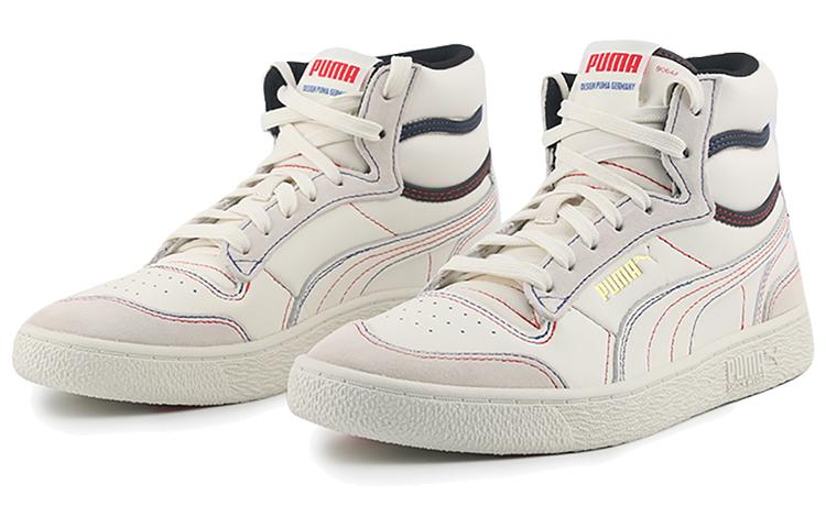 Men's Sneakers PUMA Ralph Sampson Mid Panorama 'Creamwhite Black Red'