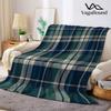 Navy Green Tartan Plaid Flannel Blanket Warm Soft Halloween Christmas Decorative Couch Warm Cozy All-Season Gift
