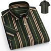 New in shirt plus size 14xl fashion summer 100%cotton oxford plaid short sleeve shirt for man designer office elegant clothes