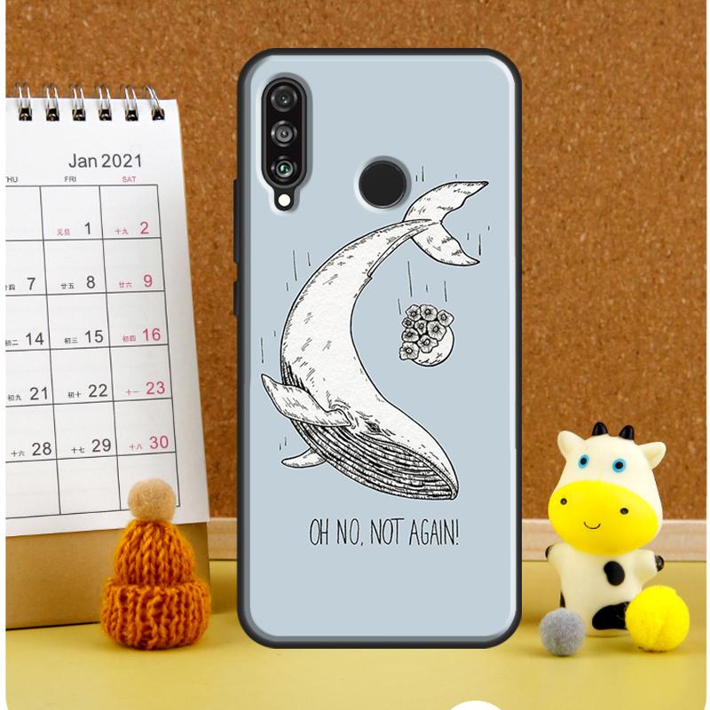 

Cartoon Whale For Huawei Nova Y72 Y70 Y91 Y90 Y60 Y61 Y73 3i 7i 8i 11i 12i 9 10 SE P20 P30 P40 Lite Case Huawei Nova Y72