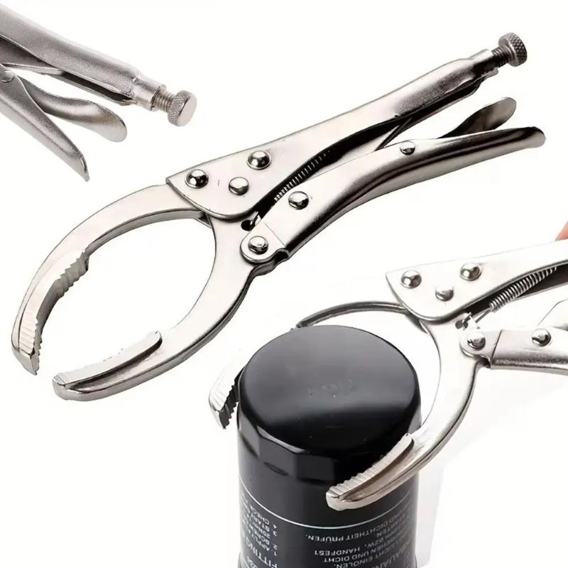 Chromeplate Adjustable Oil Filter Wrench 50mm-90mm Automotive Oil Filter Extractor Locking Pliers Manual Wrench Removal Tools