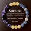 Blue Spot Stone Yellow Agate Purple White Dotted Agate Beaded Bracelet with Spacers Natural Fashion Jewelry for Men Women Daily Wear Gift