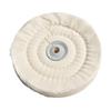 5 Inch Cotton Polishing Wheel Disc With Leather Center Suitable For Metal Jewelry Stainless Steel Wood Plastic Ceramic