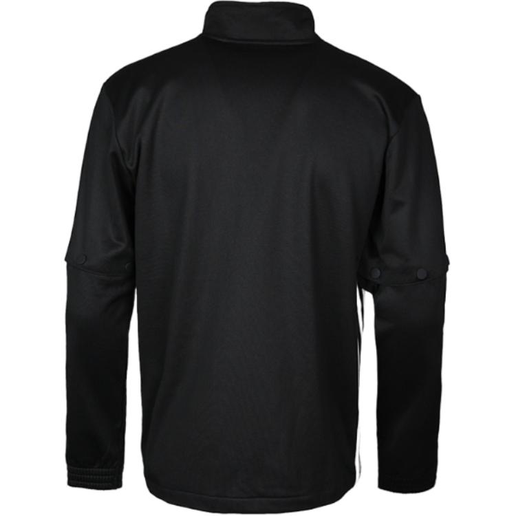 Adidas Originals Lifestyle Casual Series Snap Track Top Fashion Versatile Jacket Men Jacket Black CW1264