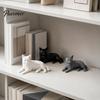 Minimalist Geometric Cat Figurines 3D Printed Figurine, Desktop Sculpture for Lovers, Creative Desk Accessories Women Nordic Style Small Animal Statue