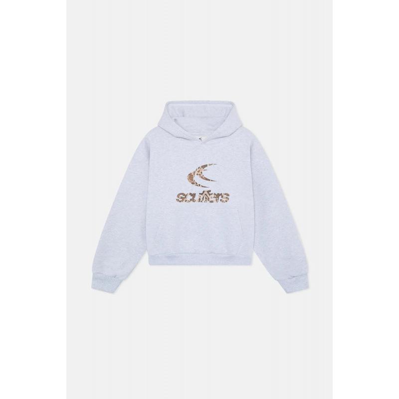 Eurasian Size Fleece Sweater Loose Letter Casual Fashion Sports Hooded Sweater Jumper