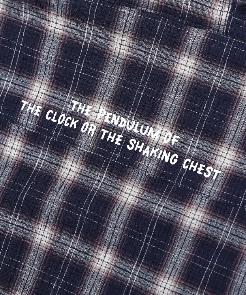 Pendulum Oversized Check Hoodie Shirt Lq2Yu329_Navy