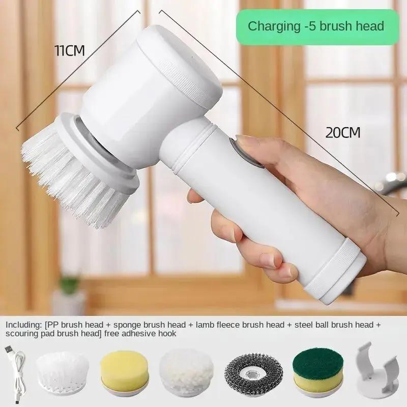Wireless Handheld Electric Cleaning Brush - Multi-functional Power Scrubber for Kitchen & Bathroom Dishes Pots Pans