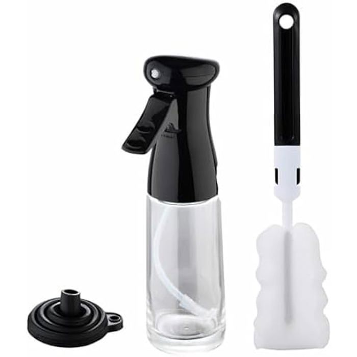 Ensemble de bouteilles d'huile - MASTERPRO - 3 pièces - 200 ml - Verre et silicone - Lave-vaisselle compatible