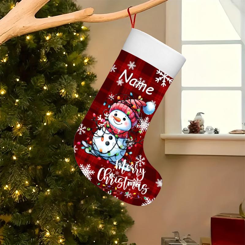 Christmas decoration fireplace hanging stocking1pc or s Large Personalized Christmas Stocking with Name/Number