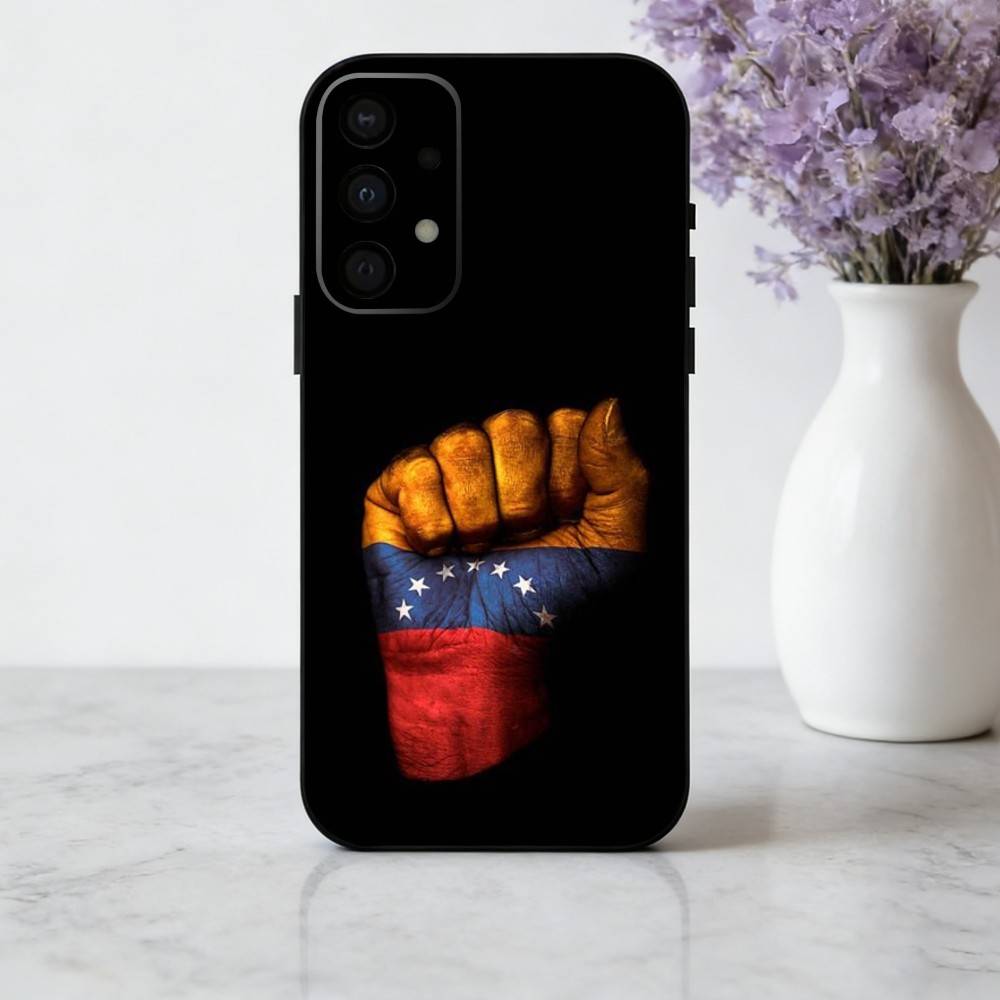 V-Venezuela-A F-Flag-G Phone Case For Samsung Galaxy A73,A72,A71,A70,A53,A52,A51,Soft Silicone Black Cover