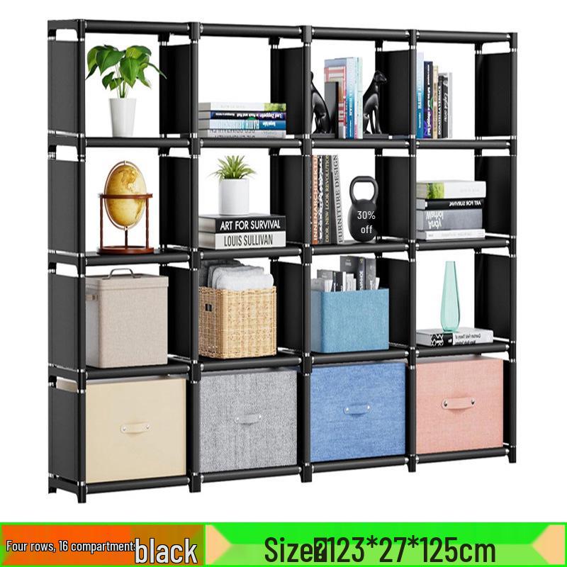 Best-Selling Multi-Layer Bookshelf: Three-Column Steel Pipe Bookcase for Home Storage & Student Organization