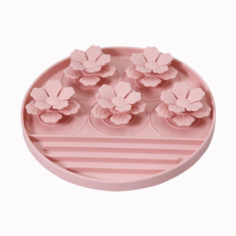 Fashion Double Layer Cat Claw Silicone Pet Slow Feeder Anti-choking Keep Healthy Suction Cup Dog Lick Mat Puppy Accessories