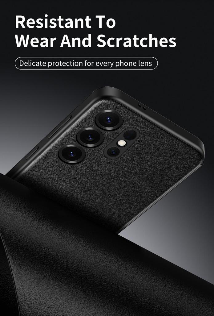Samsung S26 Ultra Leather Phone Case with Smart Sleep Window and Full Coverage Anti-fall Protection