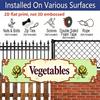 2D Flat- 1pc Vintage Vegetables Aluminium Decorative Sign |High-Quality Aluminum, Durable UV and Corrosion Resistant, Ideal for Cafes, Bars, Homes